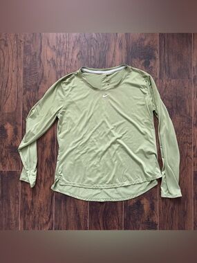 Nike Medium Sage Green Dri Fit Long Sleeve Training Top